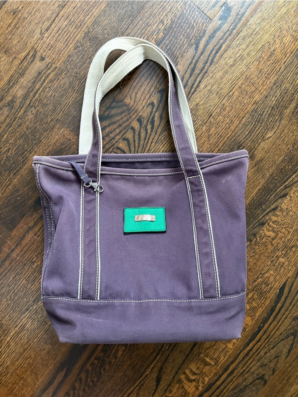 Lands’ End Navy Tote Bag with Coach Patch